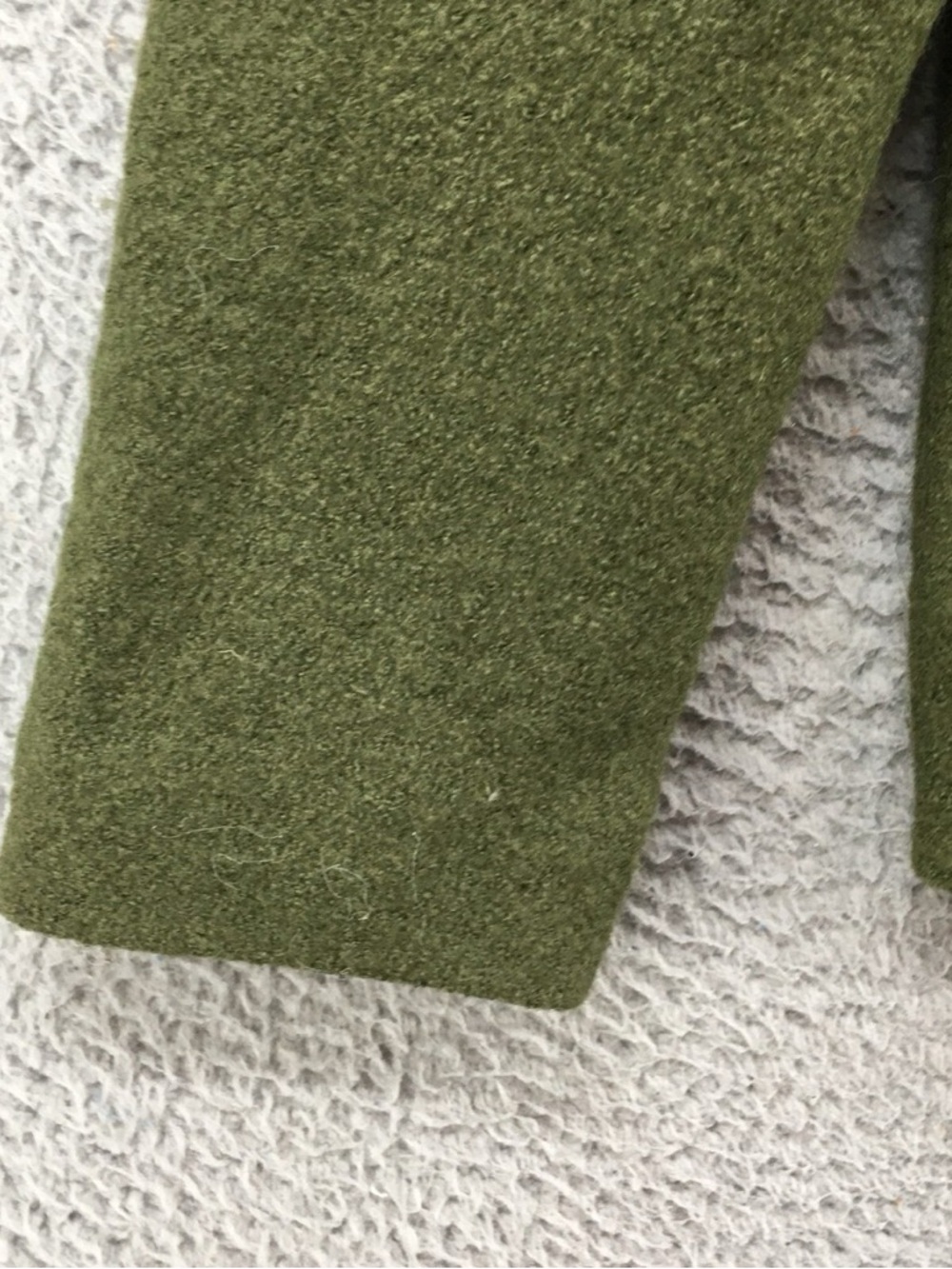 EUC CHICO’S Deep Olive Boiled Wool Blazer or Jacket Depending on Occasion, GREAT - Picture 15 of 16